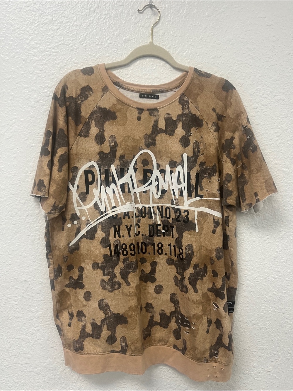 Punk Royal Men’s SS Crewneck Sweatshirt in Tan and Brown
#1035